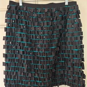 New with tags ribbon skirt Stylish Black and aqua  Skirt